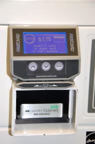 Card payment terminal for a laundry machine